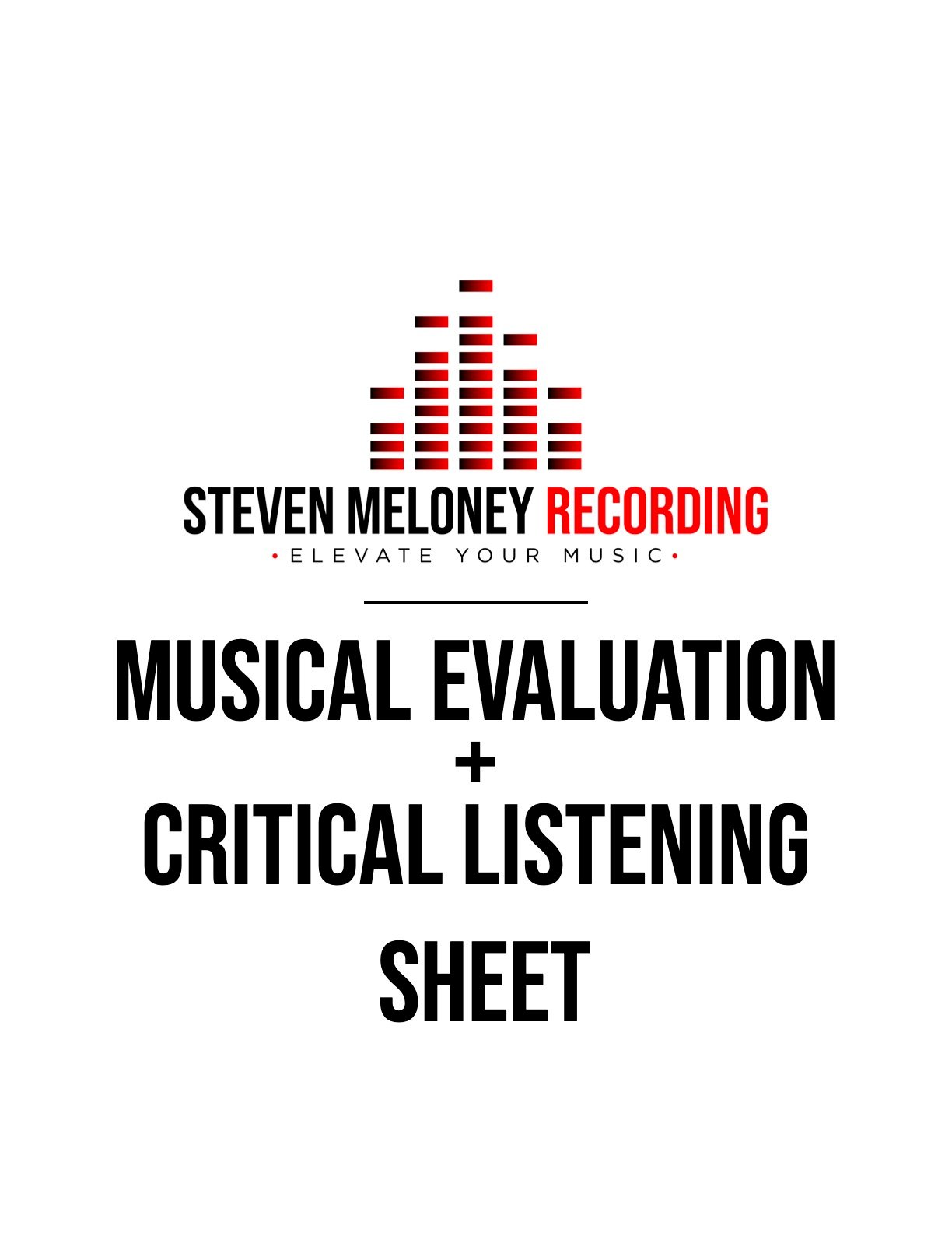 Musical Evaluation Critical Listening Sheet Cover